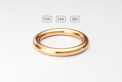 Link to buy a 2.9mm full-round yellow gold ring band on Etsy